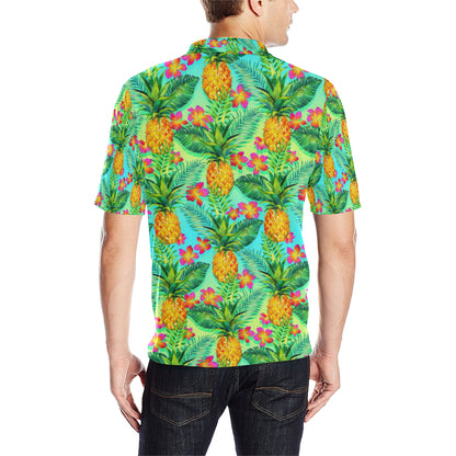 Pineapple Pattern Print Design PP010 Men Polo Shirt