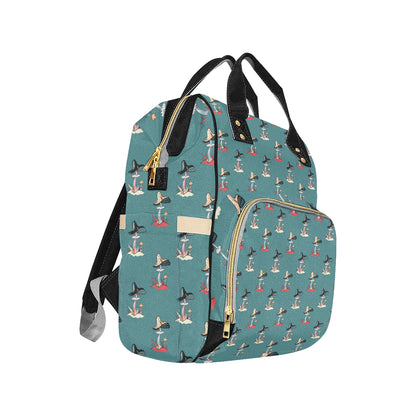 Mushroom Pattern Print Design A04 Diaper Bag Backpack