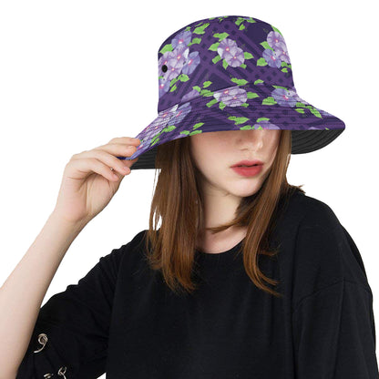 Morning Glory Pattern Print Design MG03 Unisex Bucket Hat