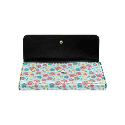 Crochet Pattern Print Design 01 Women's Trifold Wallet