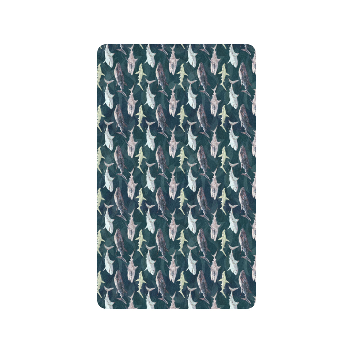 Shark Pattern Print Rubber Doormat