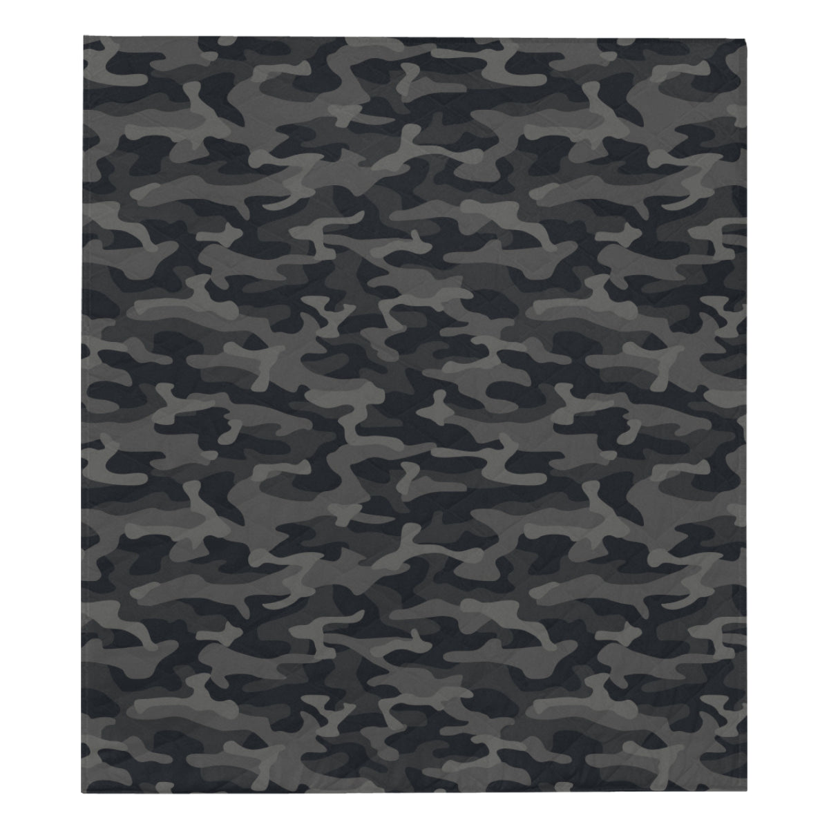Camo Black Pattern Print Design 02 Premium Quilt