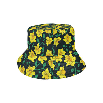 Daffodils Pattern Print Design DF03 Unisex Bucket Hat