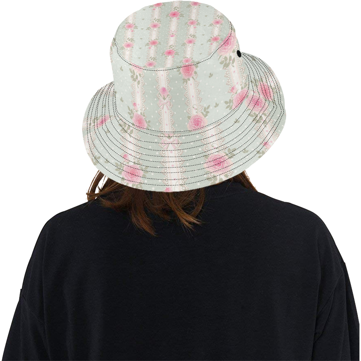 Rose Pattern Print Design RO016 Unisex Bucket Hat