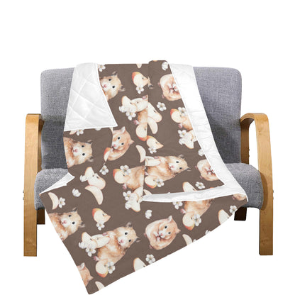 Hamster Pattern Print Design 03 Premium Quilt