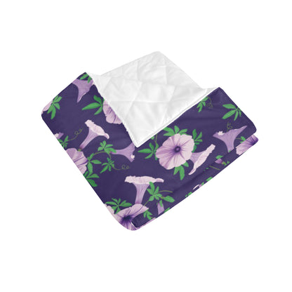 Morning Glory Pattern Print Design MG01 Premium Quilt