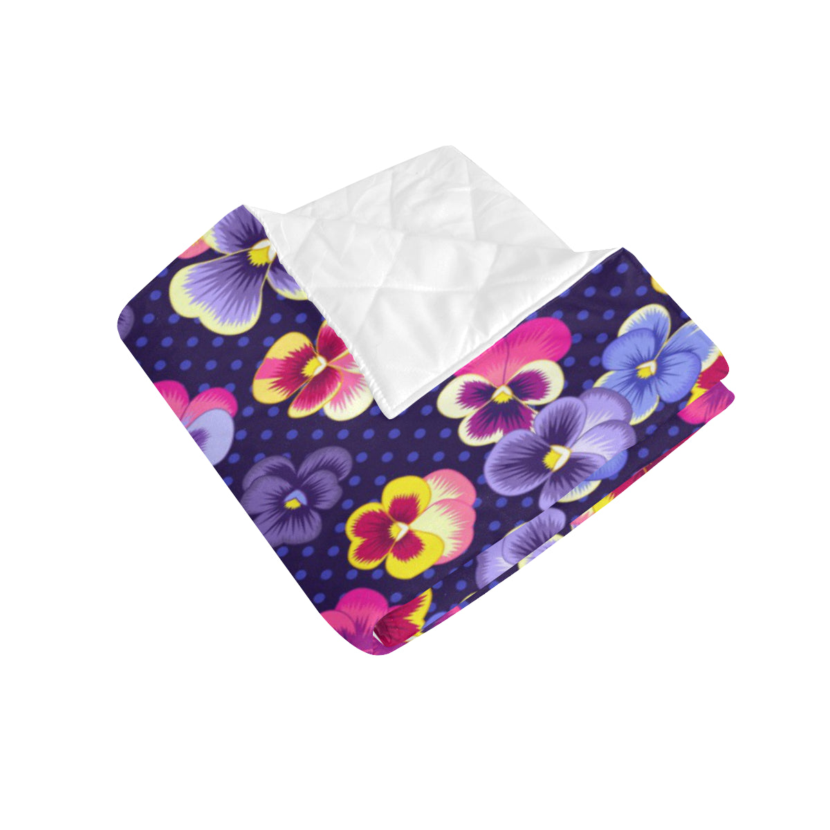 Pansy Pattern Print Design PS04 Premium Quilt