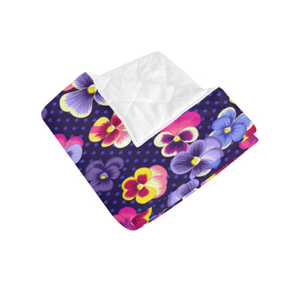 Pansy Pattern Print Design PS04 Premium Quilt