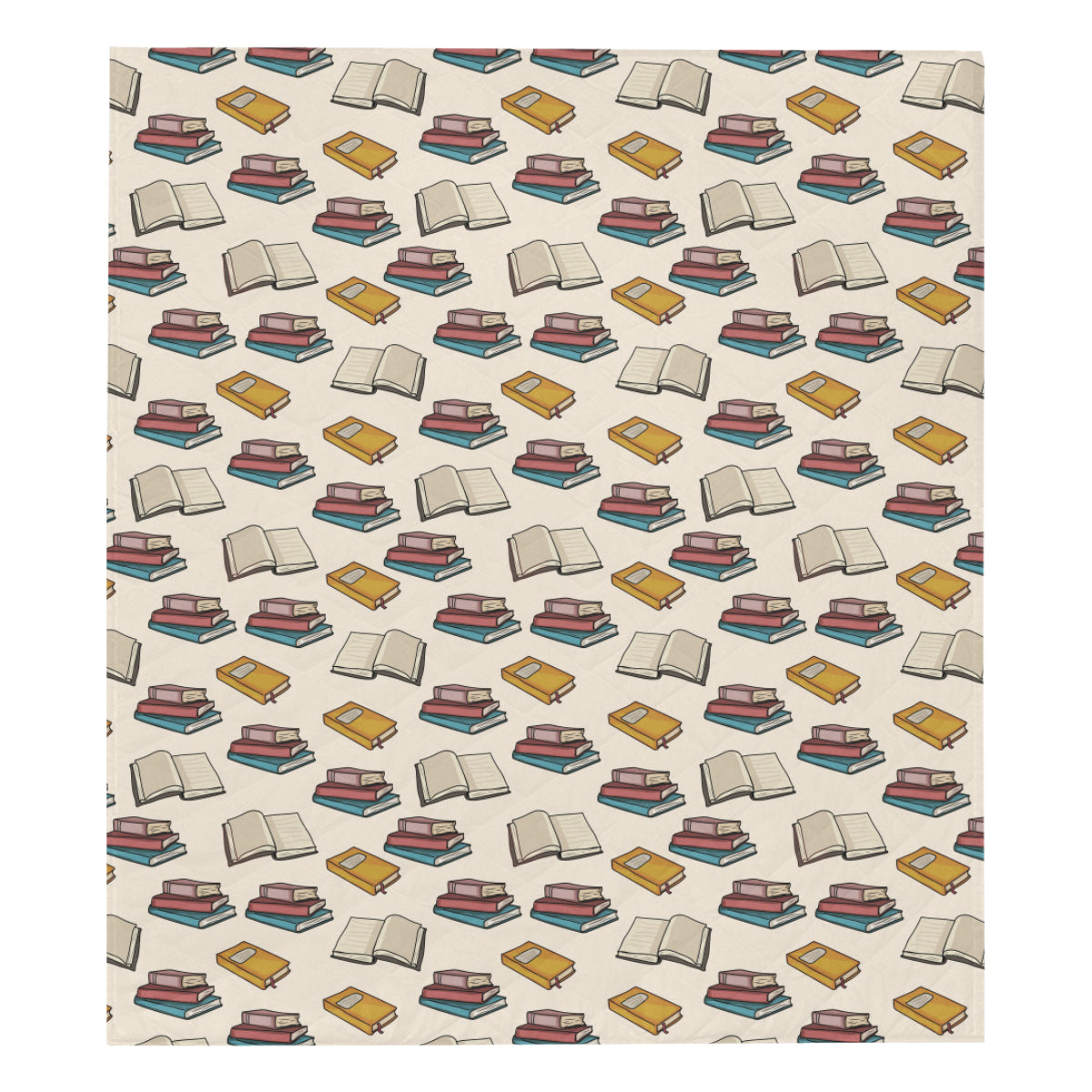 Book Pattern Print Design 04 Premium Quilt