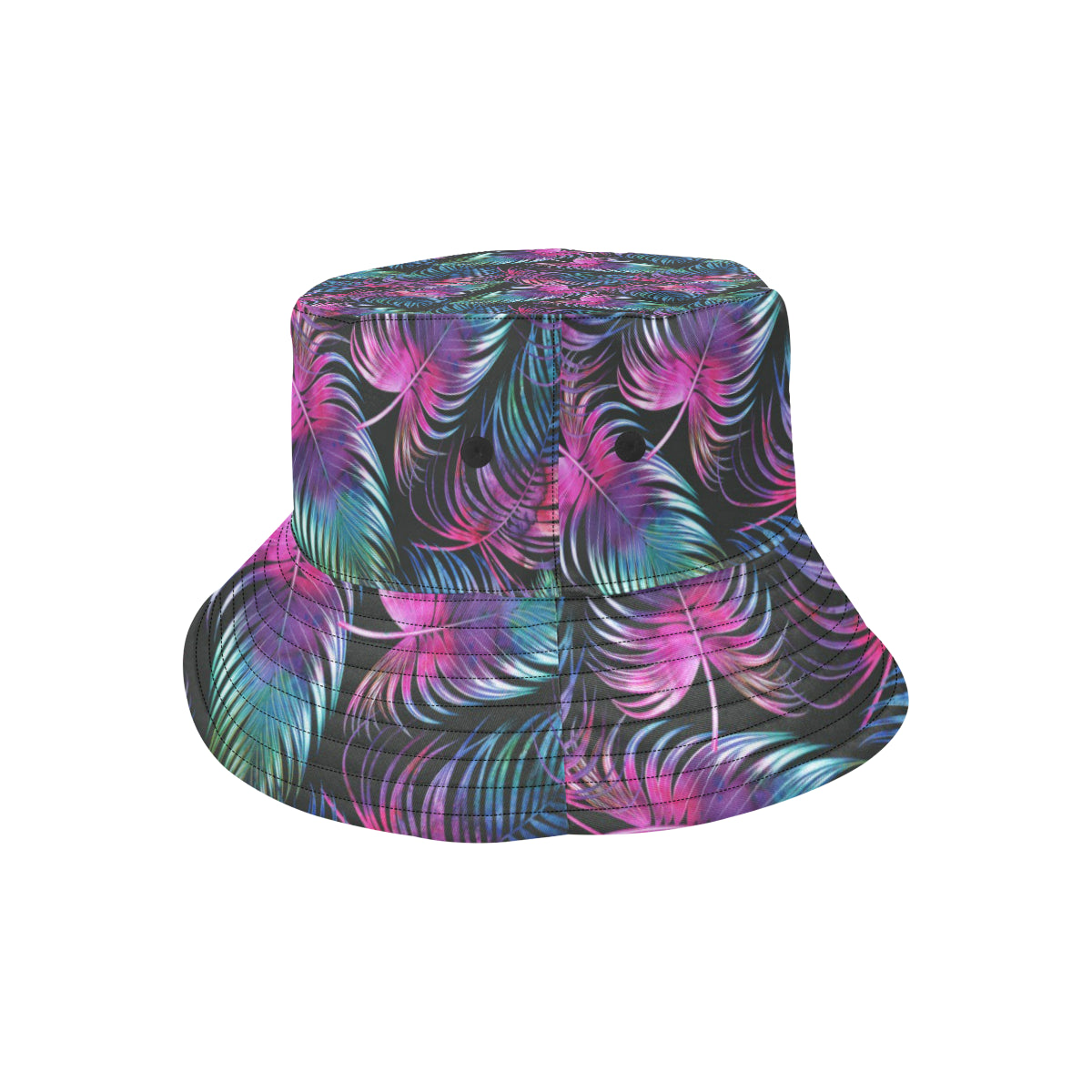 Palm Leaves Pattern Print Design PL010 Unisex Bucket Hat
