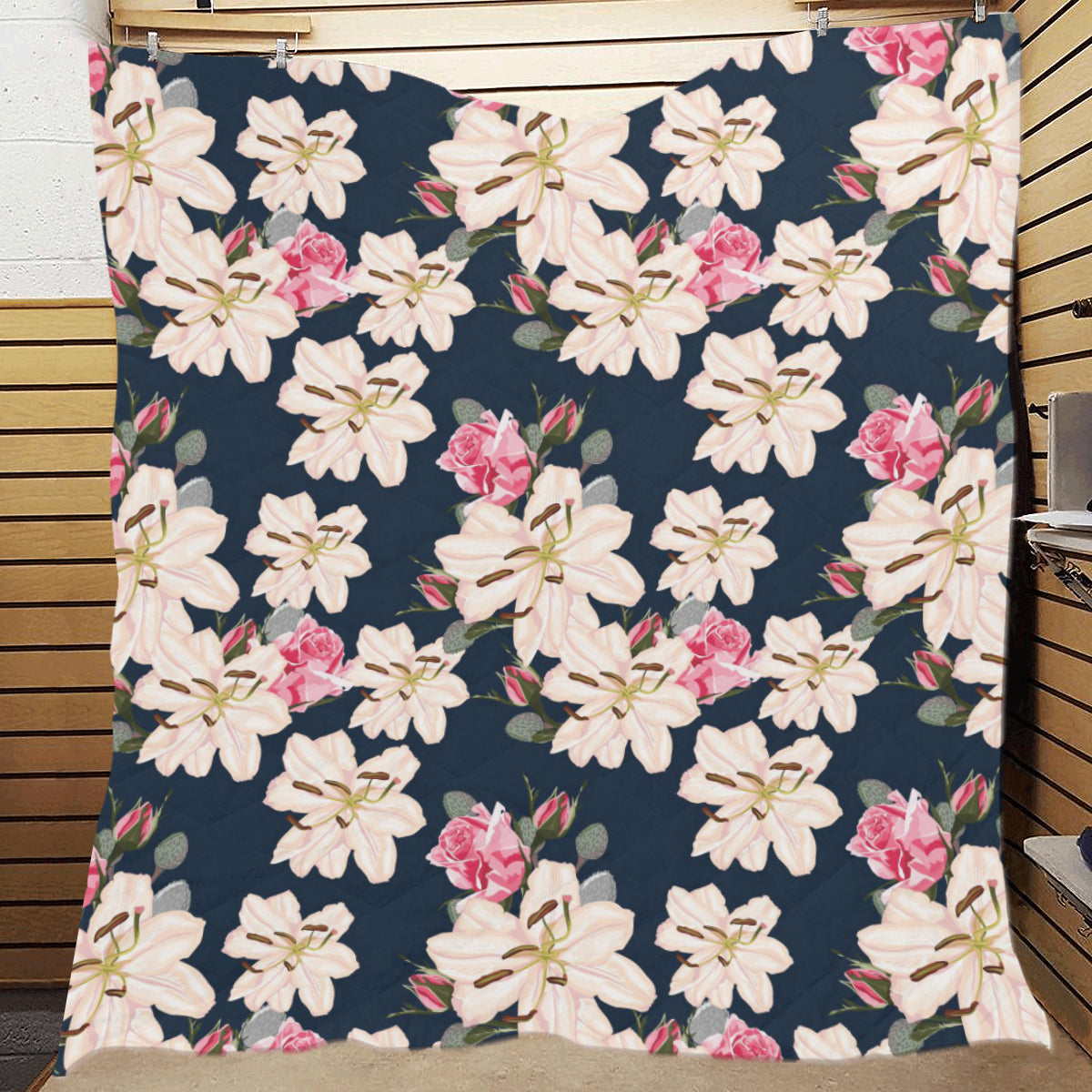 Lily Pattern Print Design LY04 Premium Quilt