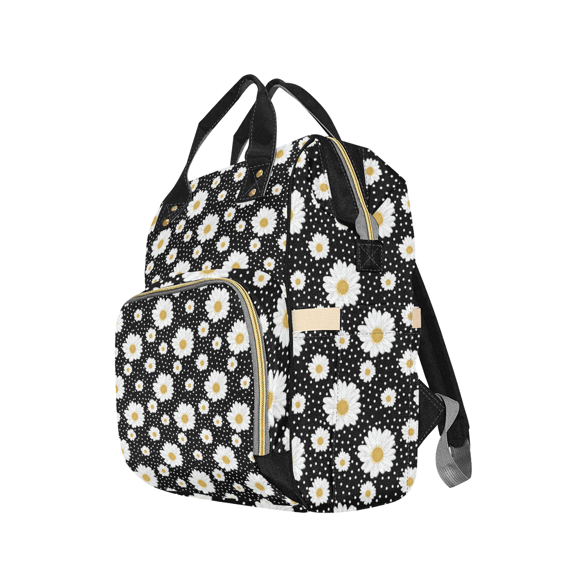Daisy Pattern Print Design DS02 Diaper Bag Backpack