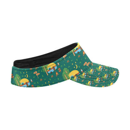 Camping Camper Pattern Print Design 06 Unisex Sun Visor