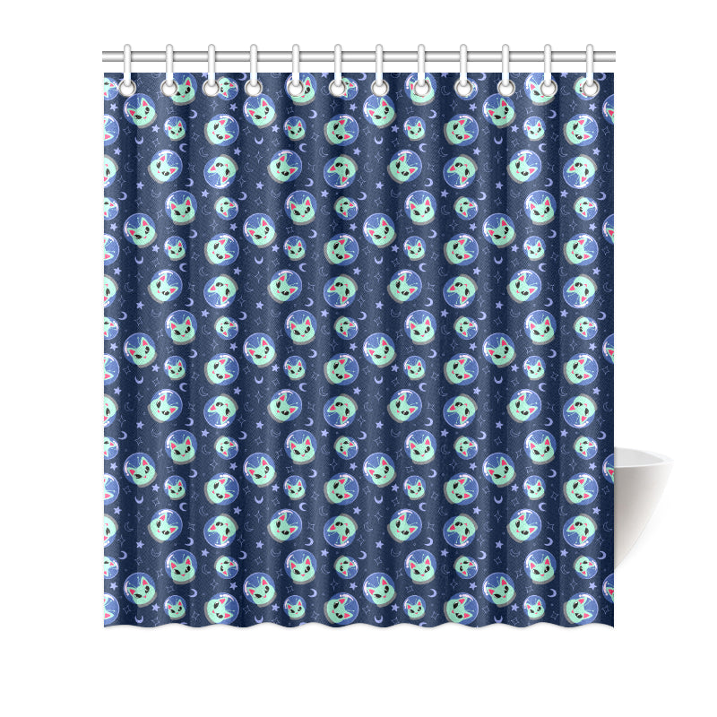 Alien Cat Shower Curtain