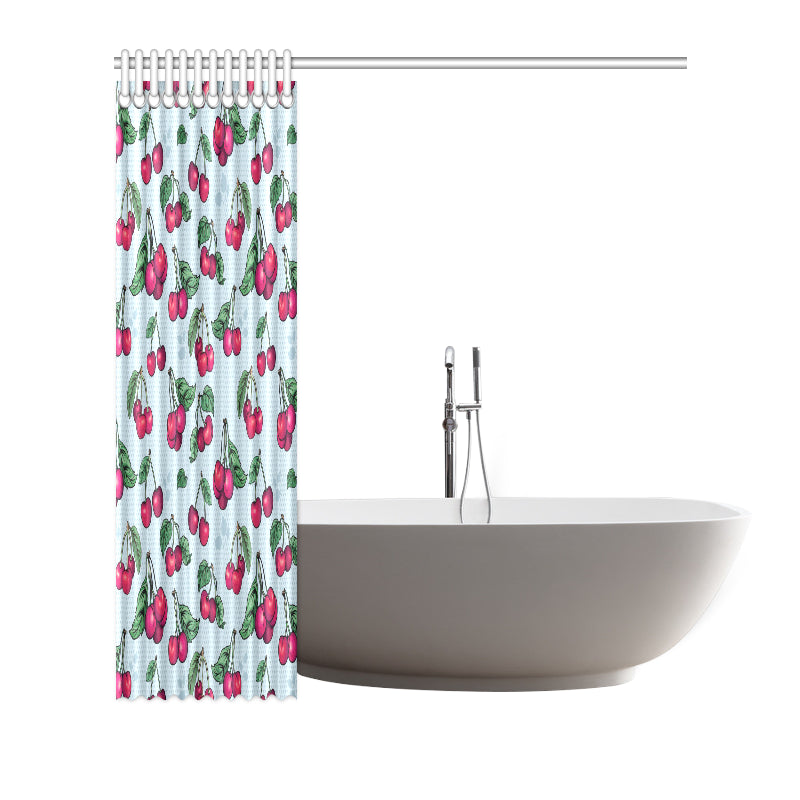 Cherry Pattern Print Design CH01 Shower Curtain