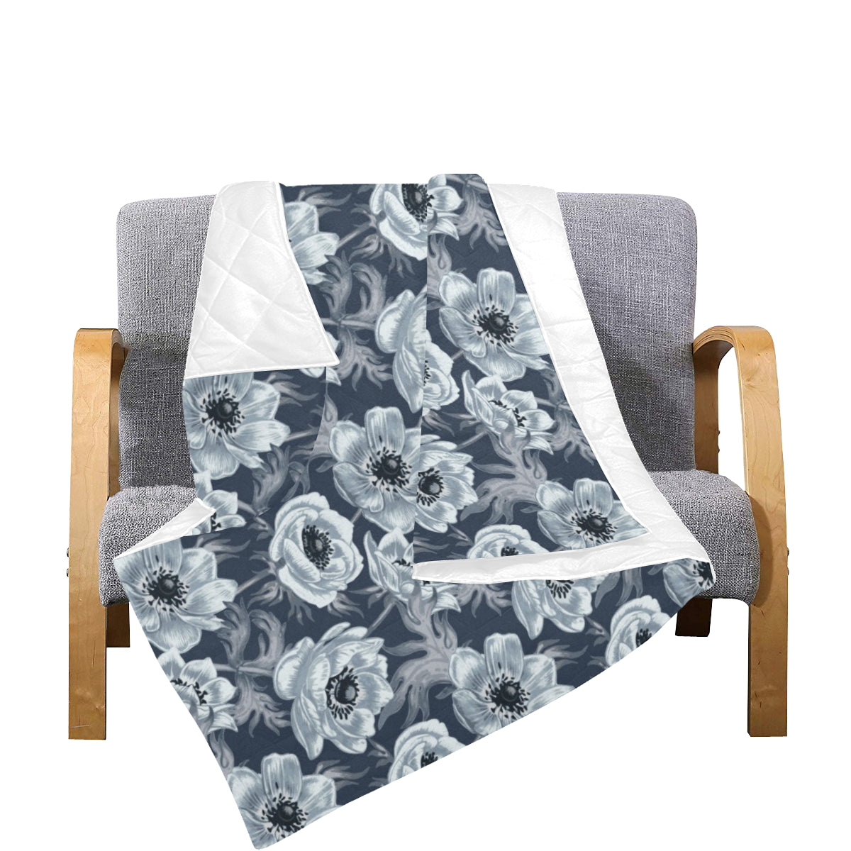 Anemone Pattern Print Design AM09 Premium Quilt