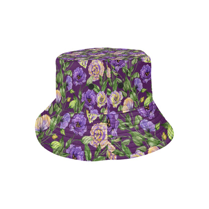 Lisianthus Pattern Print Design LT03 Unisex Bucket Hat