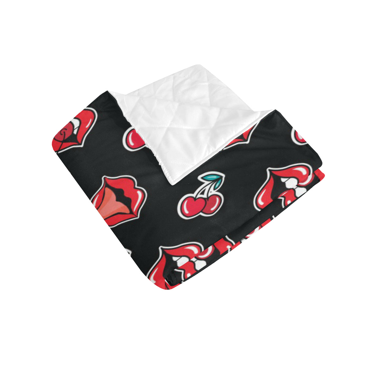 Cherry Pattern Print Design CH04 Premium Quilt