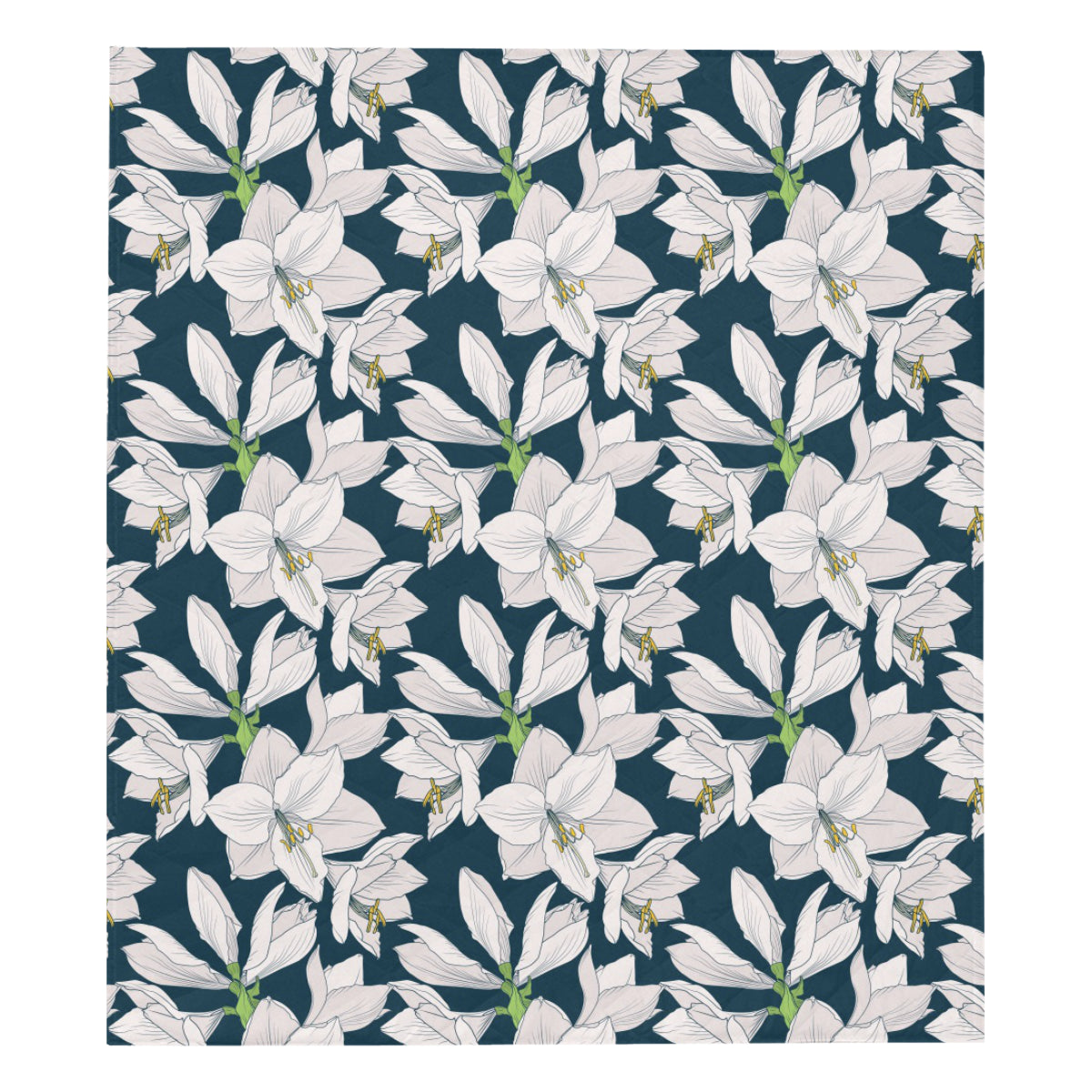 Amaryllis Pattern Print Design AL02 Premium Quilt