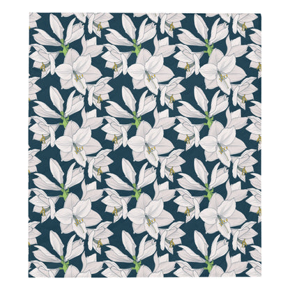 Amaryllis Pattern Print Design AL02 Premium Quilt