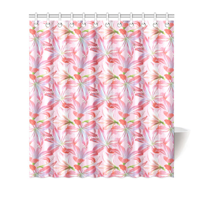 Amaryllis Pattern Print Design 02 Shower Curtain