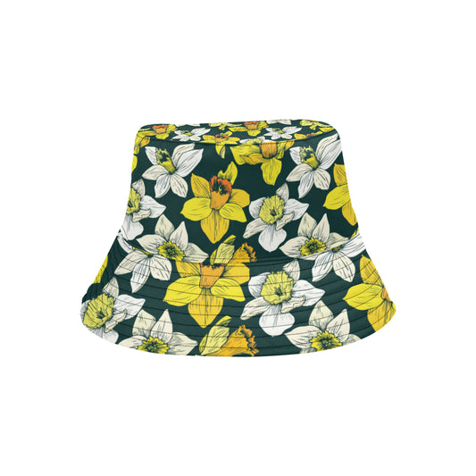 Daffodils Pattern Print Design DF02 Unisex Bucket Hat