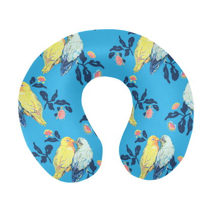 Lovebird Pattern Print Design 03 U-Shaped Travel Neck Pillow