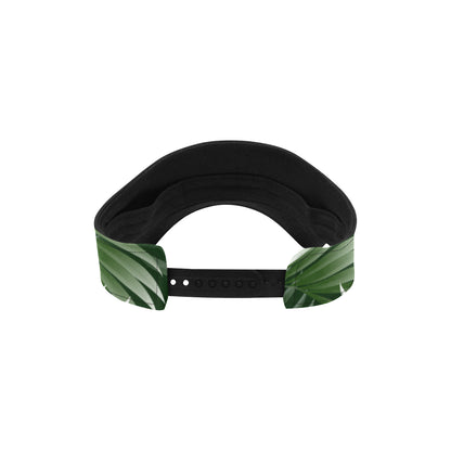 White Green Tropical Palm Leaves Unisex Sun Visor