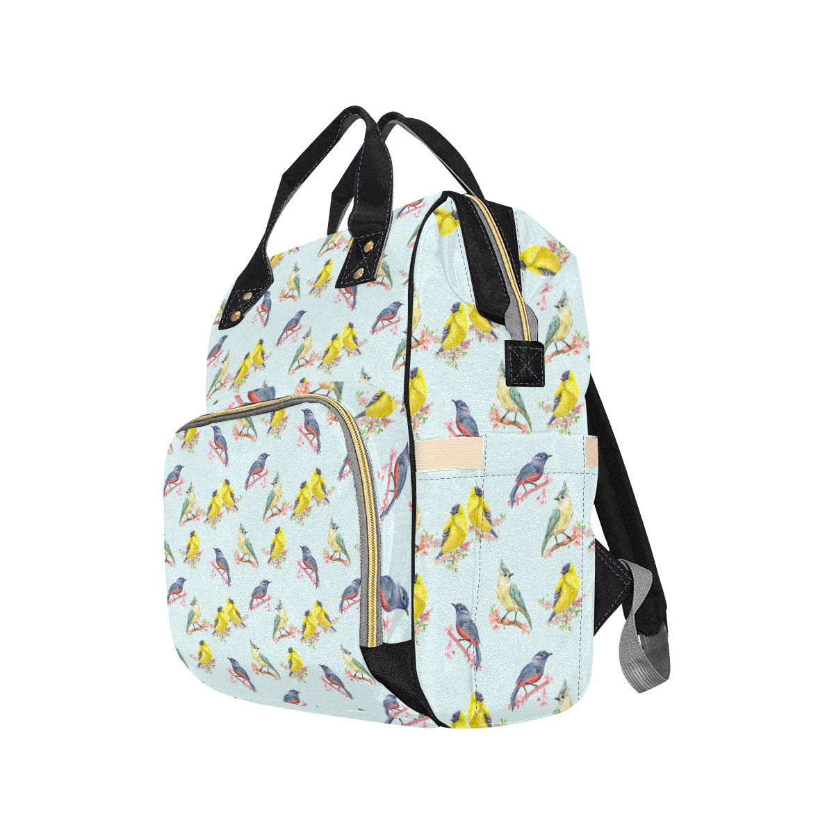 Bird Sweet Themed Print Pattern Diaper Bag Backpack