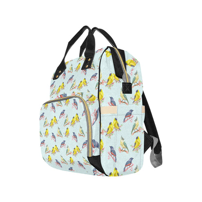 Bird Sweet Themed Print Pattern Diaper Bag Backpack