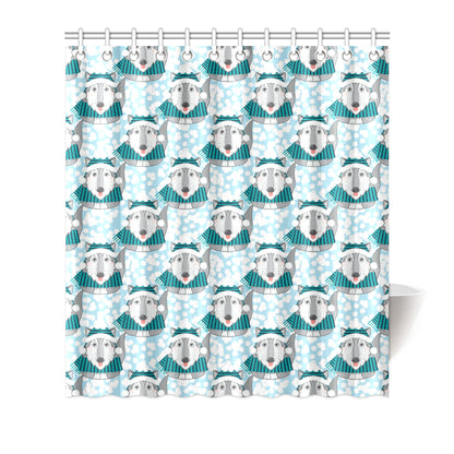 Alaskan Malamute Pattern Print Design 01 Shower Curtain