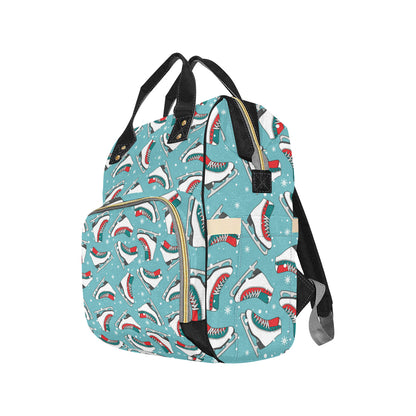 Ice Skate Pattern Print Design 03 Diaper Bag Backpack