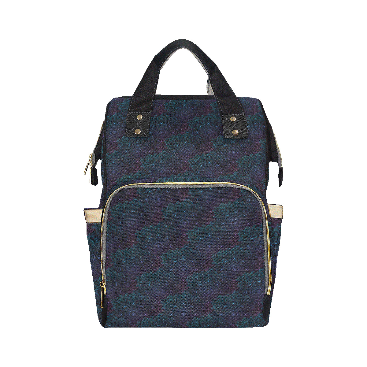 Boho Floral Mandala Diaper Bag Backpack