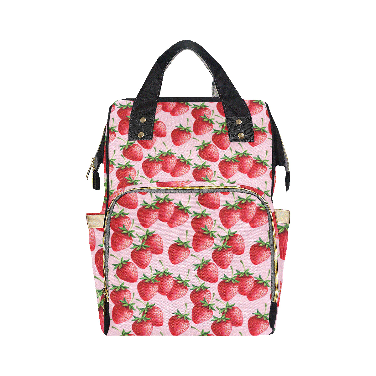 Strawberry Pattern Print Design SB03 Diaper Bag Backpack