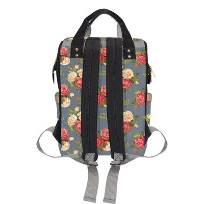 Rose Pattern Print Design RO017 Diaper Bag Backpack