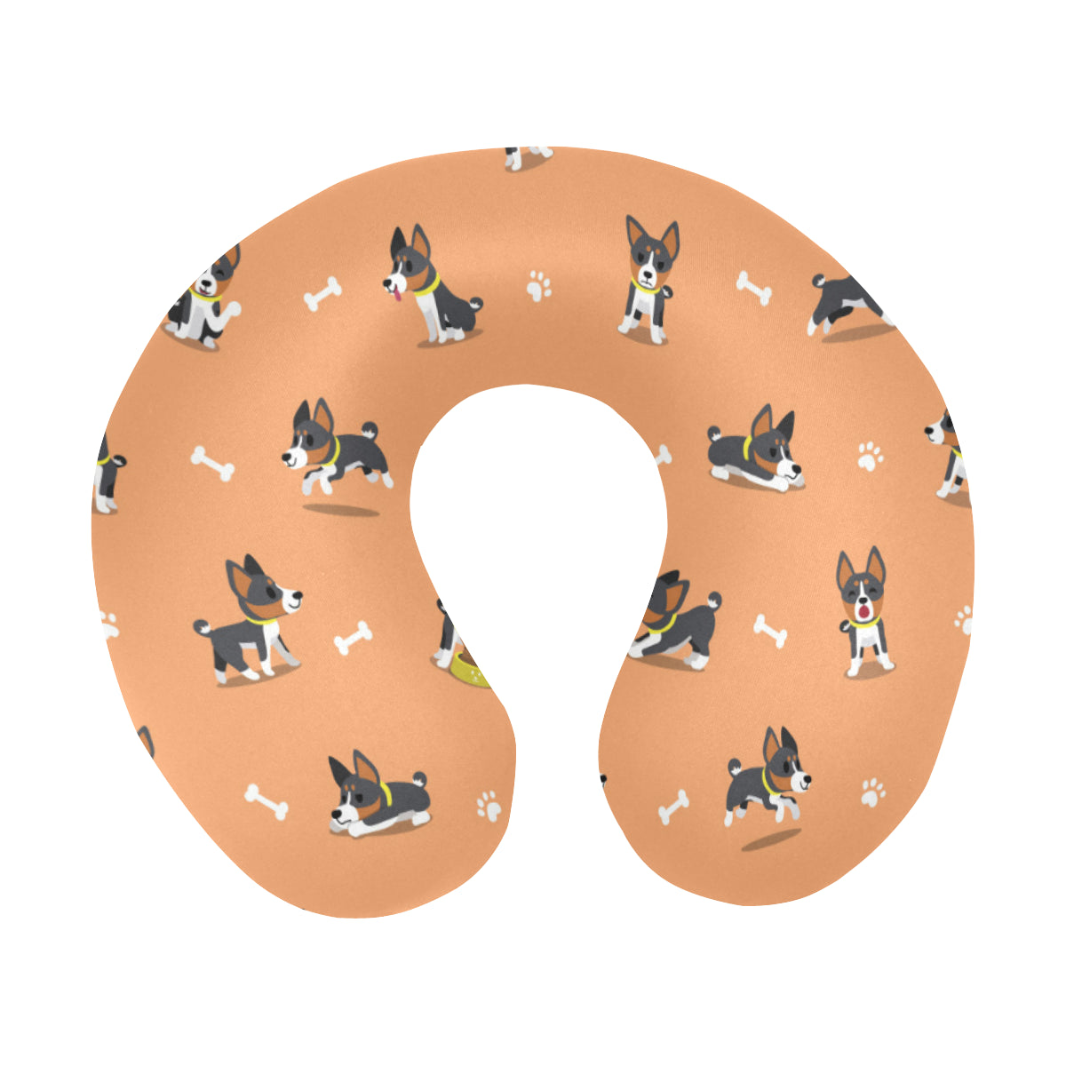 Basenji Pattern Print Design 01 U-Shaped Travel Neck Pillow