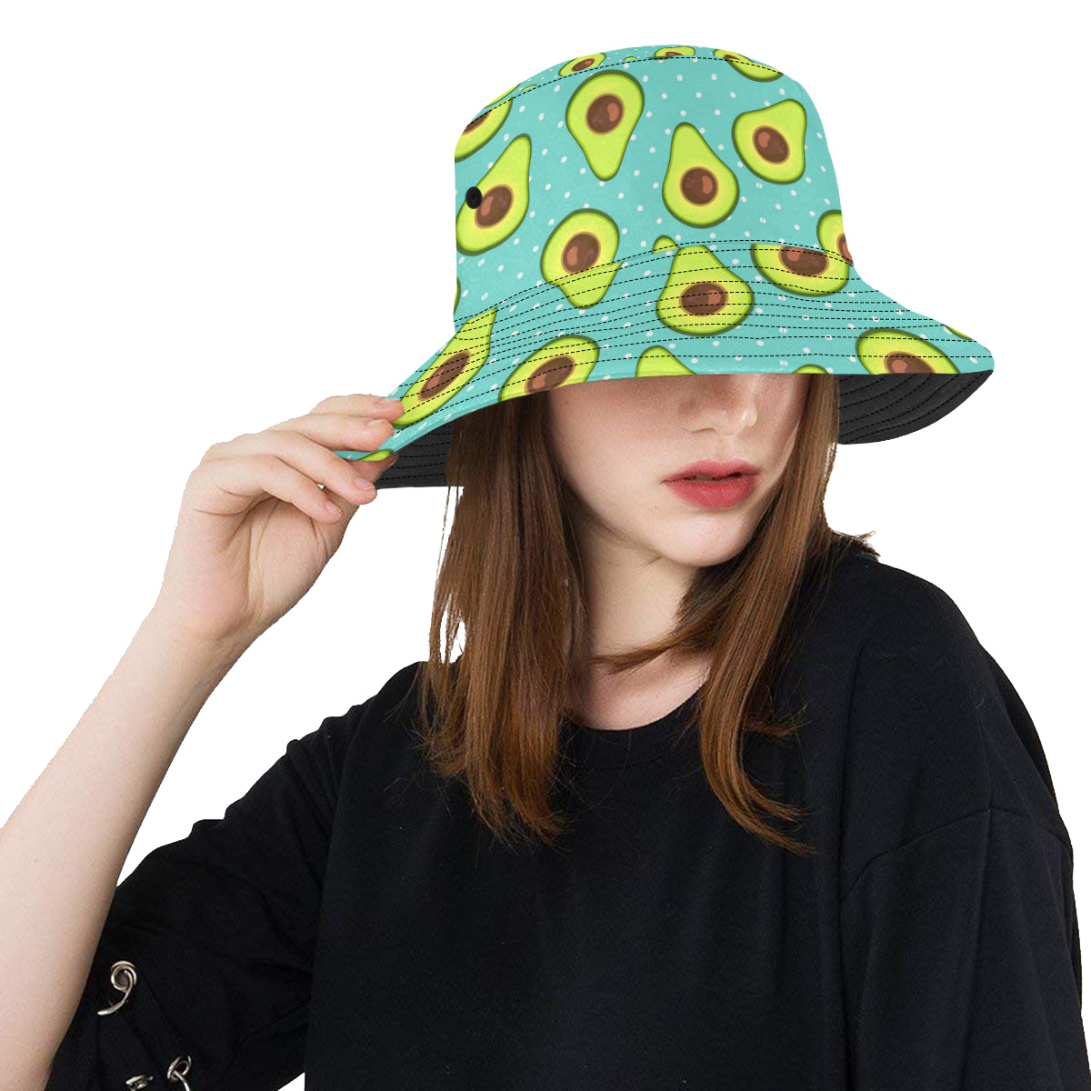 Avocado Pattern Print Design AC012 Unisex Bucket Hat