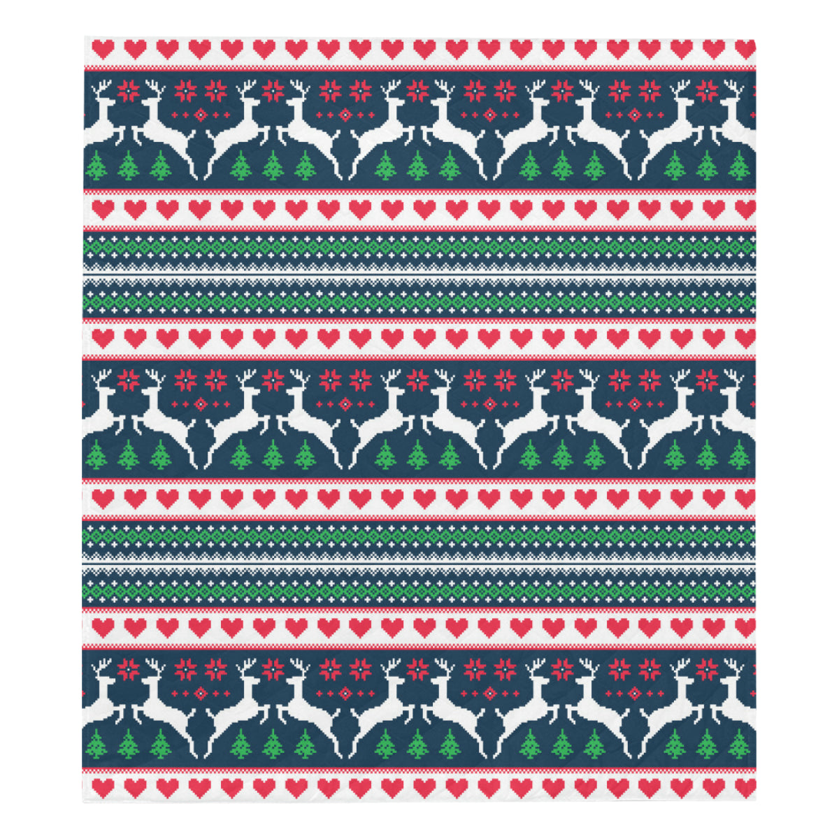 Reindeer Pattern Print Design 03 Premium Quilt