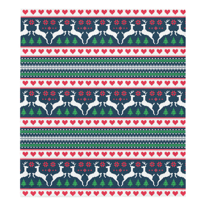 Reindeer Pattern Print Design 03 Premium Quilt