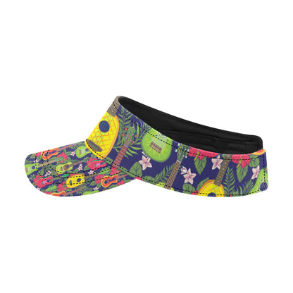 Ukulele Tropical Pattern Print Design 03 Unisex Sun Visor
