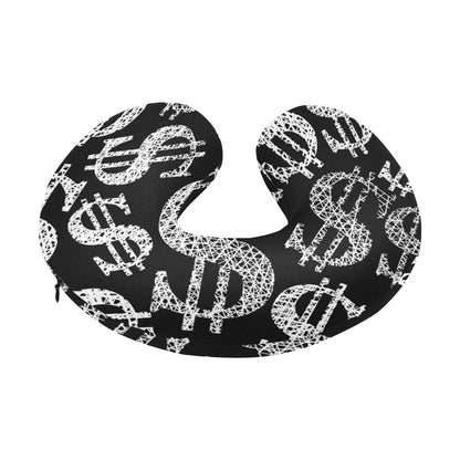 Money Pattern Print Design 02 U-Shaped Travel Neck Pillow