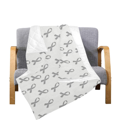 Brain cancer Pattern Print Design 01 Premium Quilt