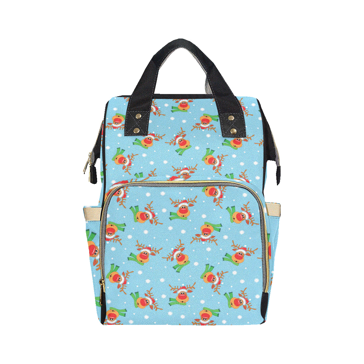 Reindeer cute Pattern Print Design 02 Diaper Bag Backpack