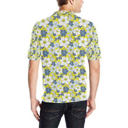 Daffodils Pattern Print Design 01 Men Polo Shirt