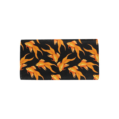 Goldfish Pattern Print Design 03 Women's Trifold Wallet