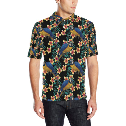 Macaw Pattern Print Design 01 Men Polo Shirt