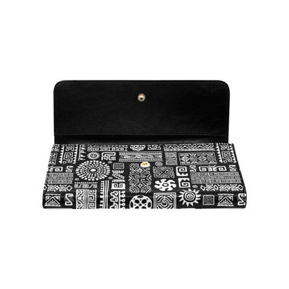 Polynesian Pattern Print Design A02 Women's Trifold Wallet