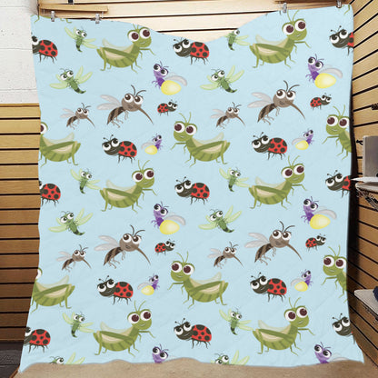 Ladybug Pattern Print Design 01 Premium Quilt