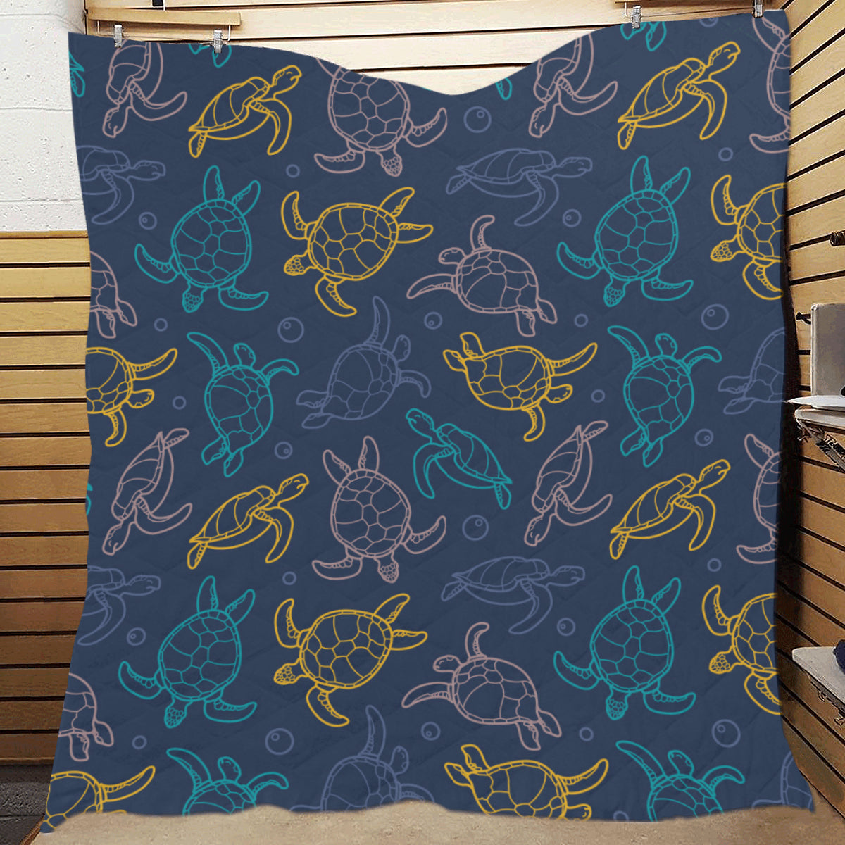 Sea Turtle Baby Print Premium Quilt