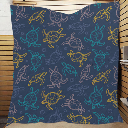 Sea Turtle Baby Print Premium Quilt